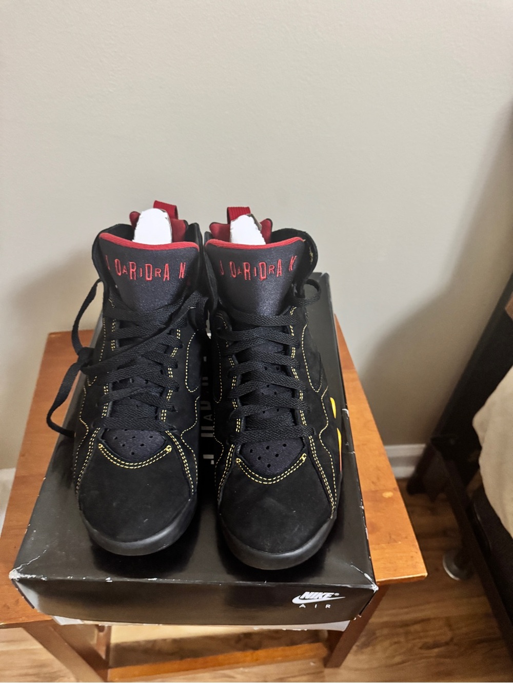 Jordan Retro 7 in Black, Red & Yellow